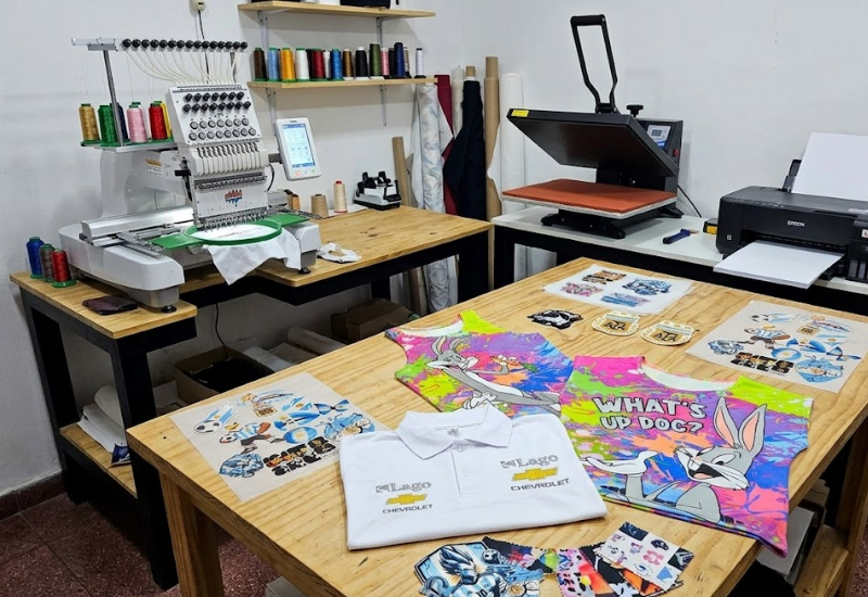 Prendas personalizadas, bordados y muestras textiles